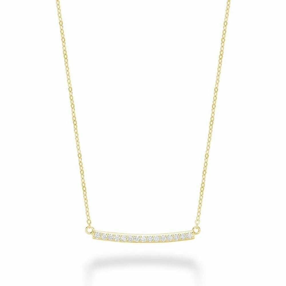 Bar Diamond Necklace 0.15CTDI Yellow Gold