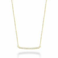 Bar Diamond Necklace 0.15CTDI Yellow Gold