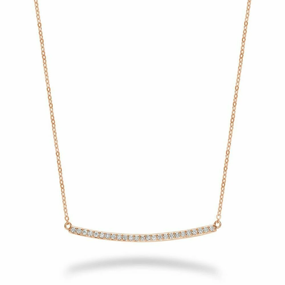 Bar Diamond Necklace 0.25CTDI Rose Gold