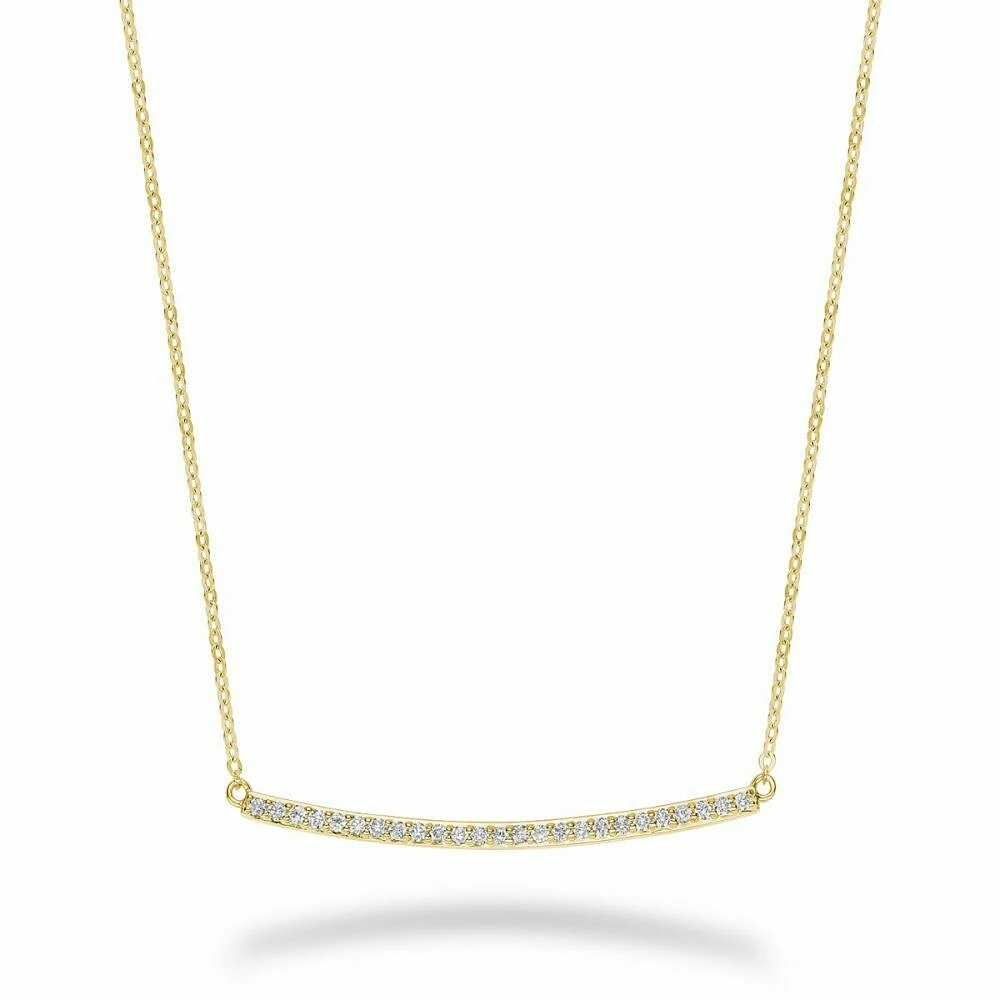 Bar Diamond Necklace 0.25CTDI Yellow Gold