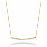 Bar Diamond Necklace 0.25CTDI Yellow Gold