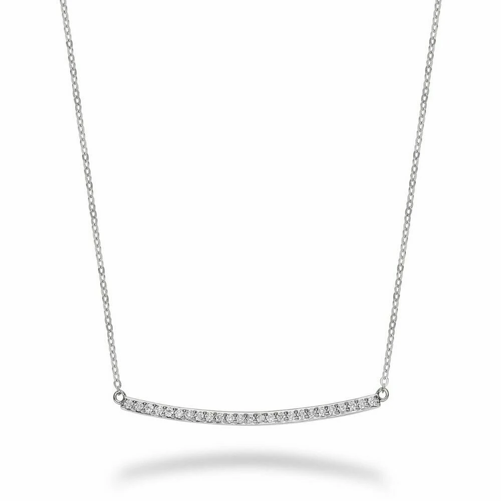 Bar Diamond Necklace 0.25CTDI White Gold