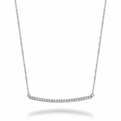 Bar Diamond Necklace 0.25CTDI White Gold