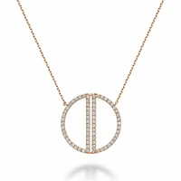 Fashion Diamond Necklace 1.00CTDI Rose Gold