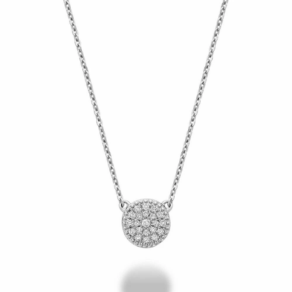 Round Diamond Necklace 0.10CTDI Gold