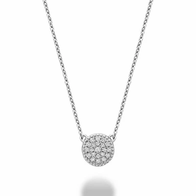 Round Diamond Necklace 0.10CTDI Gold