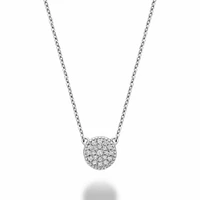 Round Diamond Necklace 0.10CTDI Gold