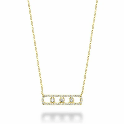 Fashion Diamond Necklace 0.25CTDI Yellow Gold