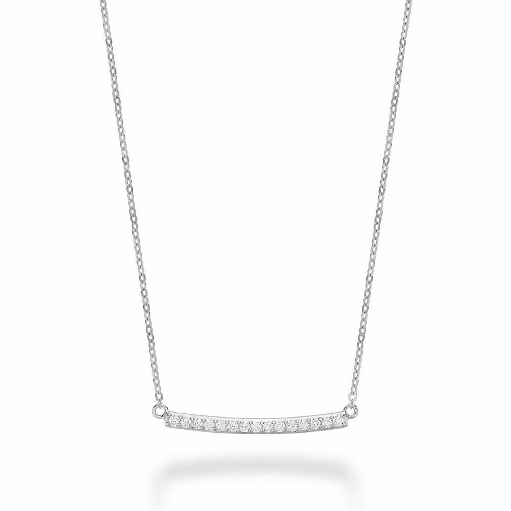 Bar Diamond Necklace 0.15CTDI White Gold