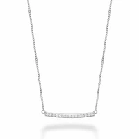 Bar Diamond Necklace 0.15CTDI White Gold