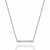 Bar Bezel Diamond Necklace 0.10CTDI Gold