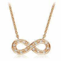 Infinity Diamond Necklace 0.06CTDI Rose Gold