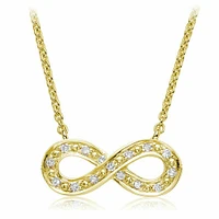 Infinity Diamond Necklace 0.06CTDI Yellow Gold