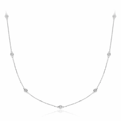 Diamond by the Yard Necklace 0.25CTDI Gold