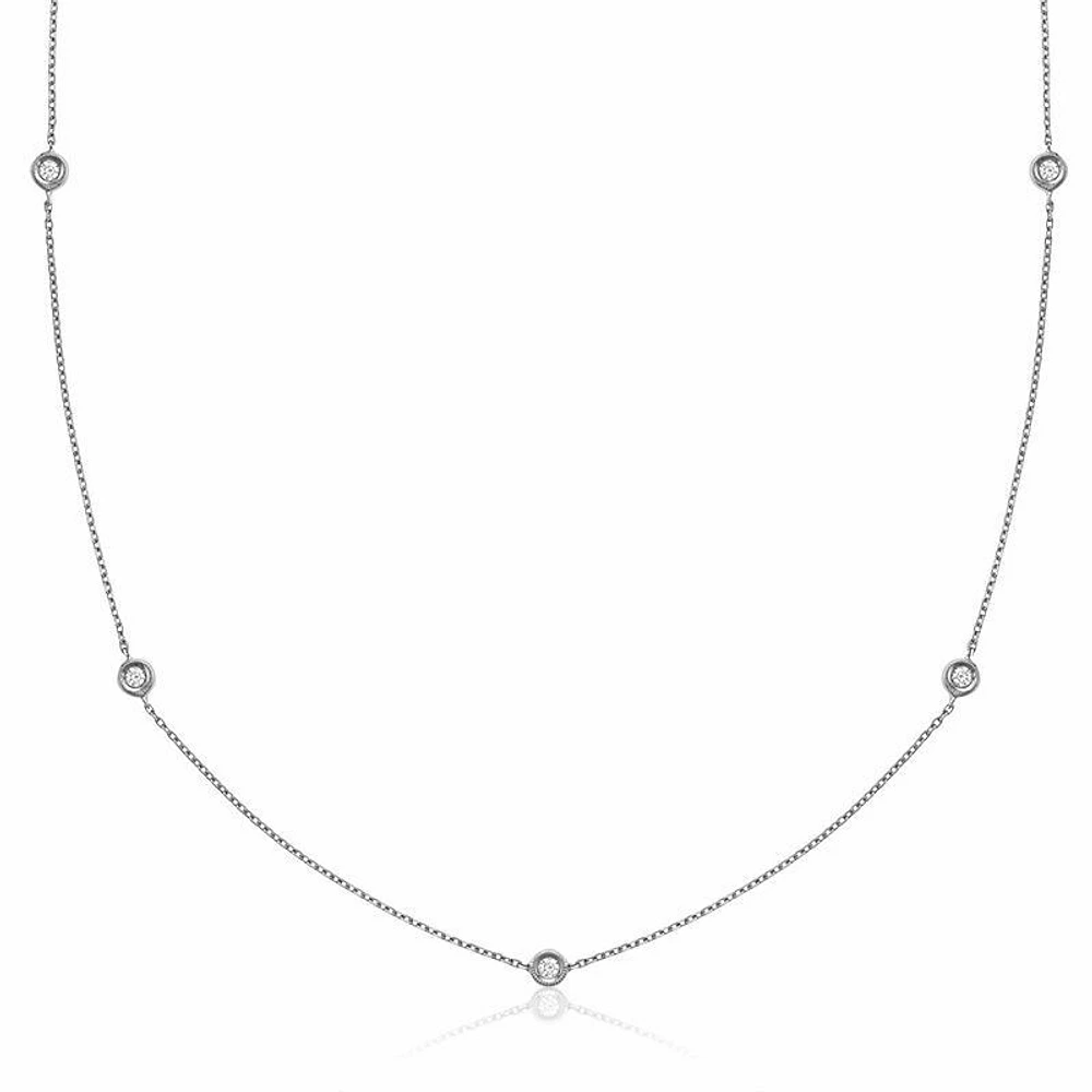 Bezel Diamond by the Yard Necklace 0.25CTDI Gold