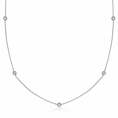 Bezel Diamond by the Yard Necklace 0.25CTDI Gold