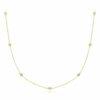 Diamond by the Yard Necklace 0.50CTDI Yellow Gold