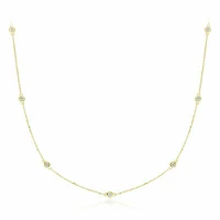 Diamond by the Yard Necklace 0.25CTDI Gold