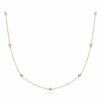 Diamond by the Yard Necklace 0.25CTDI Rose Gold