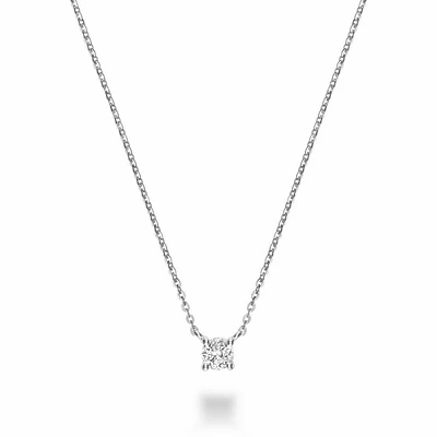 Solitaire Diamond Necklace 0.13CTDI Gold