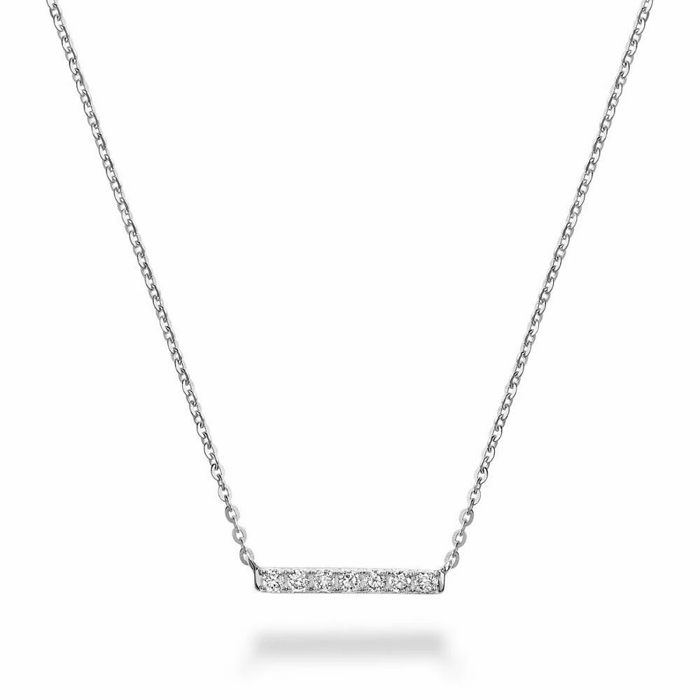 Diamond Bar Necklace 0.10CTDI Gold