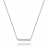 Diamond Bar Necklace 0.10CTDI Gold