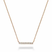 Diamond Bar Necklace 0.10CTDI Rose Gold