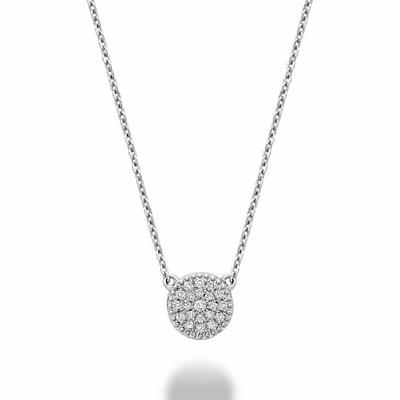 Round Diamond Necklace 0.10CTDI Gold