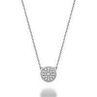 Round Diamond Necklace 0.10CTDI Gold