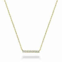 Diamond Bar Necklace 0.10CTDI Yellow Gold
