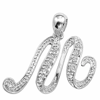 SCRIPT M 10K 0.04CTDI White Gold