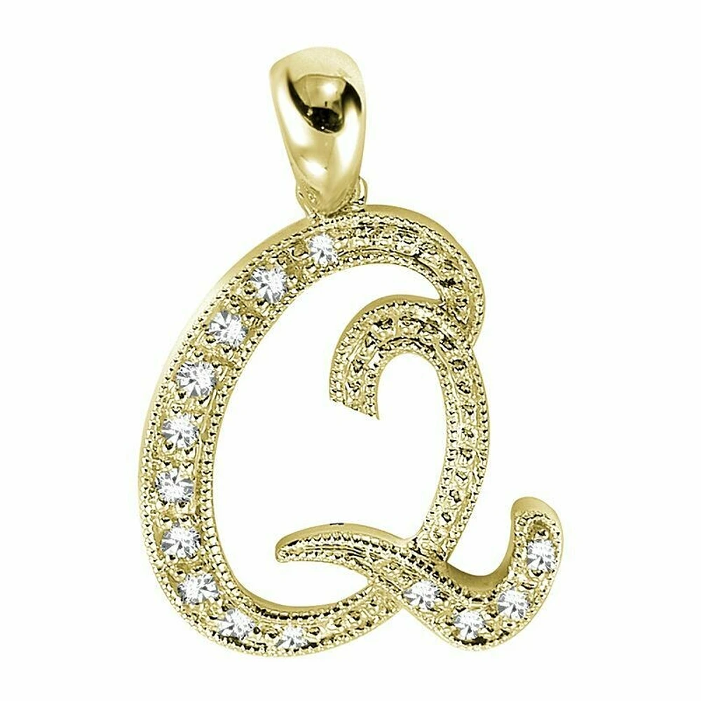 SCRIPT Q 10K 0.06CTDI Yellow Gold