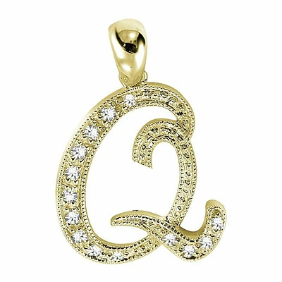 SCRIPT Q 10K 0.06CTDI Yellow Gold