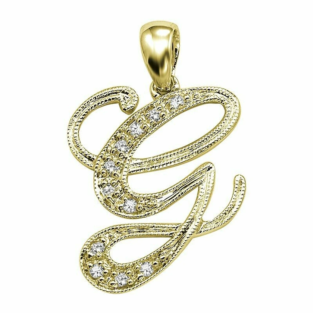 SCRIPT 10K 0.04CTDI Yellow Gold