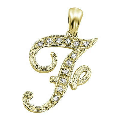 SCRIPT F 10K 0.05CTDI Yellow Gold
