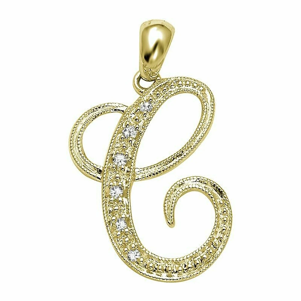SCRIPT C 10K 0.02CTDI Yellow Gold