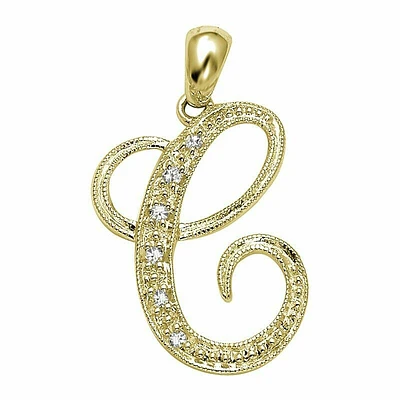 SCRIPT C 10K 0.02CTDI Yellow Gold