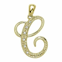 SCRIPT C 10K 0.02CTDI Yellow Gold