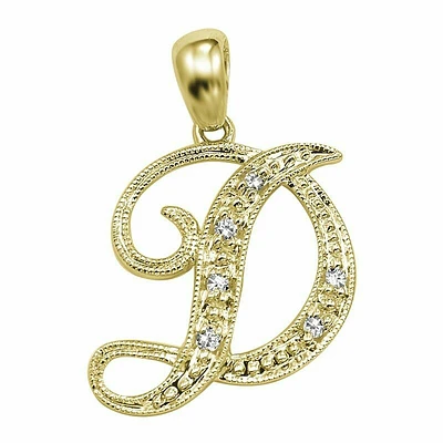 SCRIPT D 10K 0.02CTDI Yellow Gold