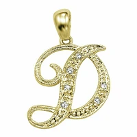 SCRIPT D 10K 0.02CTDI Yellow Gold