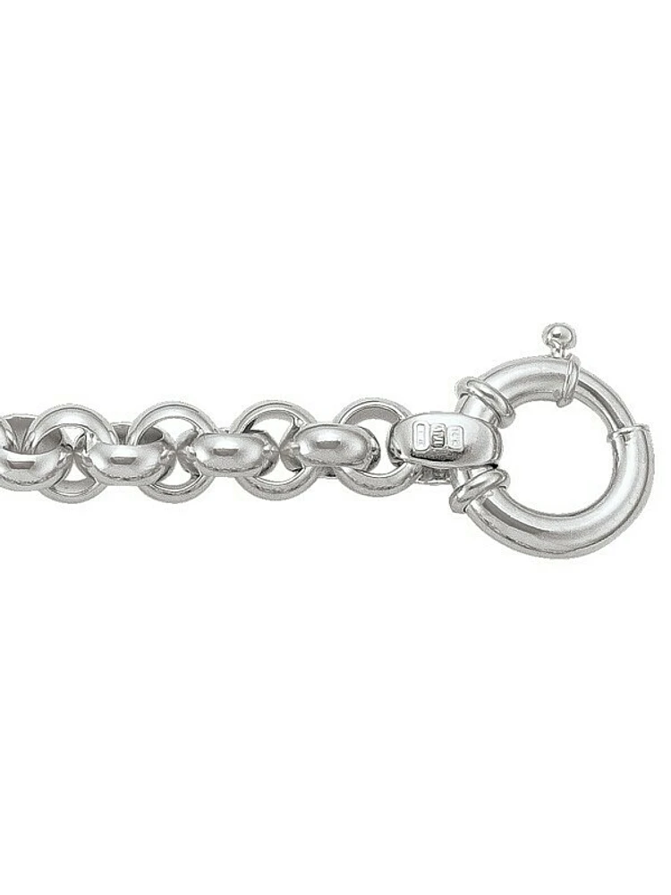 White Gold Hollow Fancy Rolo Bracelet 14KT