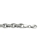 White Gold Hollow Link Bracelet 10KT