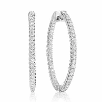 Inside-Out Diamond Hoop Earrings 1.00CTDI White Gold