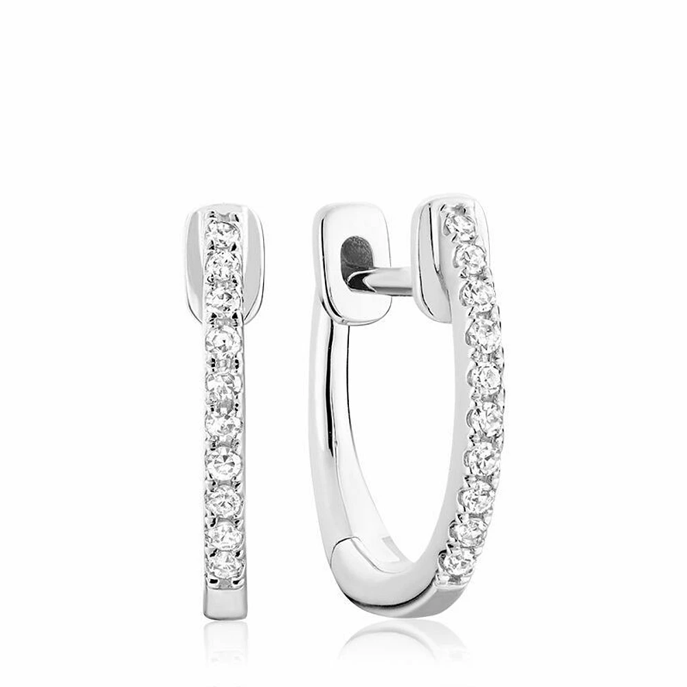 Diamond Huggie Earrings 0.08CTDI Gold