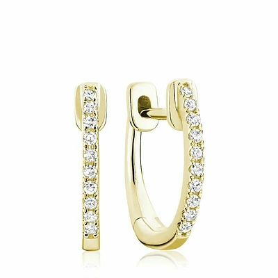 Diamond Huggie Earrings 0.08CTDI Yellow Gold