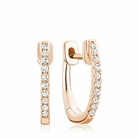 Diamond Huggie Earrings 0.10CTDI Rose Gold