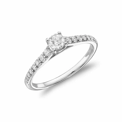 Diamond Engagement Ring 14KT Gold 0.35 carat TDW