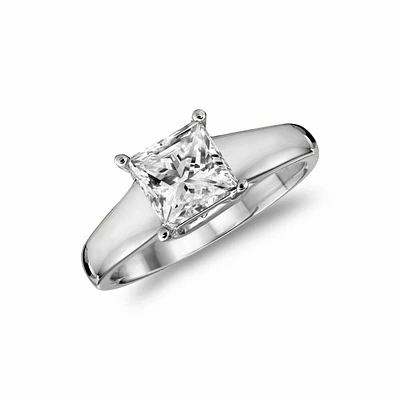 Diamond Solitaire Princess Cut Engagement Ring 14KT Gold 0.15 carat