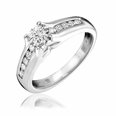 Channel Set Diamond Ring 14KT Gold 0.35 carat