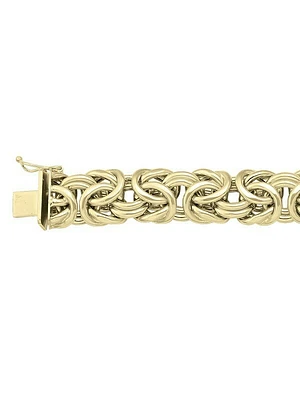Yellow Gold Hollow Byzantine Link 14KT